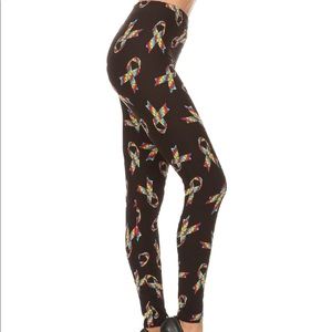 Autism Ultra Soft Leggings Size One Size 2-12 Plus Size 12-18